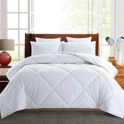 Puredown Peace Nest All Season Down Alternative Comforter With 100% Cotton Cover In White