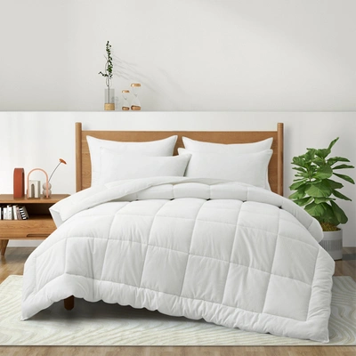 Peace Nest Washed Small Check Jacquard Down Alternative Comforter All Season