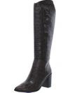 Sarto Franco Sarto Figaro Womens Leather Square Toe Knee-high Boots In Brown