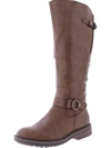 BARETRAPS APHRODITE WOMENS FAUX LEATHER WIDE CALF KNEE-HIGH BOOTS