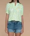 OLIVIA JAMES THE LABEL DAISY TOP IN ABSTRACT GEO