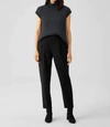 EILEEN FISHER TAPER ANKLE PANT IN BLACK