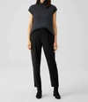 Eileen Fisher Taper Ankle Pant In Black In Black