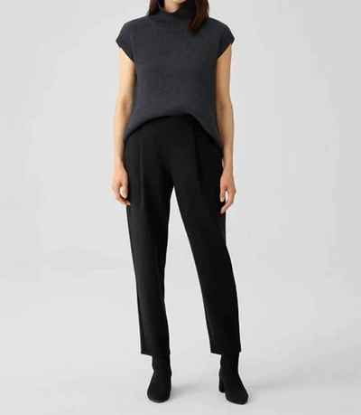 Eileen Fisher Taper Ankle Pant In Black