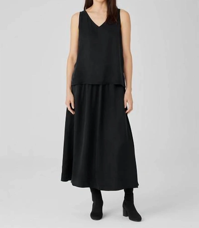 Eileen Fisher Gathered Skirt In Black