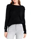 Nic + Zoe Playful Cuff Sweater In Black