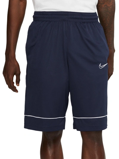 Nike Mens Drawstring Performance Casual Shorts In Blue