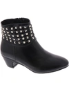 MASSEYS PRESLEY WOMENS FAUX LEATHER STUDDED ANKLE BOOTS