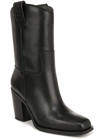 Franco Sarto Womens Solid Square Toe Mid-calf Boots In Black