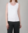 CHALET ET CECI SMOOTH JERSEY BASIC TANK IN WHITE