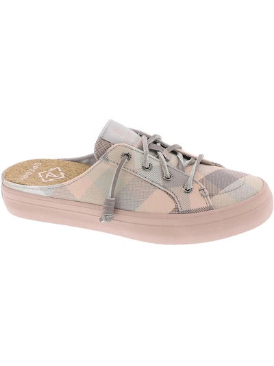 Sperry Crest Womens Canvas Slip-on Casual And Fashion Sneakers In Rose Dust