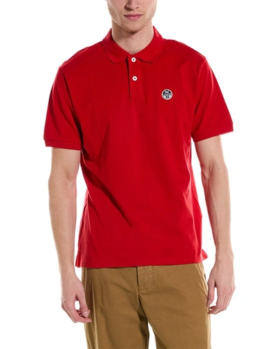 North Sails Logo Polo Shirt In Red