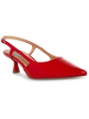 Steve Madden Legaci Red Patent Pointed-toe Kitten Heel Slingback Pumps In Multi