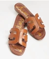 Sam Edelman Bay Womens Cut-out Slip On Slide Sandals In Brown