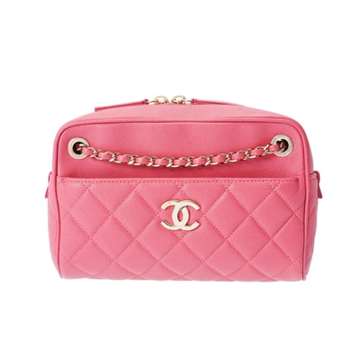 Pre-owned Chanel - Leather Shoulder Bag () In Pink