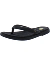 Reef Cushion Court Womens Faux Leather Snake Print Flip-flops In Black