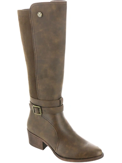 Volatile Filmore Womens Faux Leather Tall Knee-high Boots In Brown
