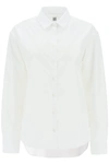 TOTÊME LOGO EMBROIDERED COTTON SHIRT