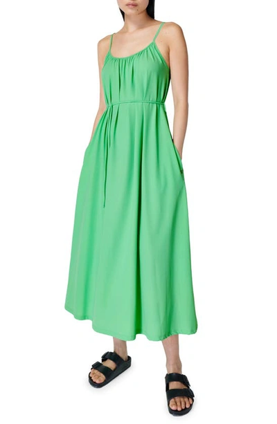 Sweaty Betty Womens Radiate Green Explorer Crease-resistant Stretch-nylon Midi Dress