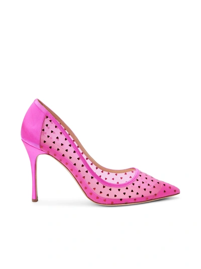 L Agence Julie Pump In Hot Pink Satin