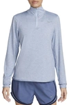 Nike Women's Swift Element Uv Protection 1/4-zip Running Top In Blue