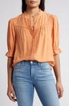 WIT & WISDOM EYELET ACCENT TOP