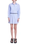Maje Striped Cotton Shirtdress In Blue