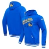 PRO STANDARD PRO STANDARD ROYAL GOLDEN STATE WARRIORS SCRIPT TAIL PULLOVER HOODIE