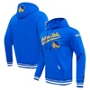 Pro Standard Royal Golden State Warriors Script Tail Pullover Hoodie In Royal