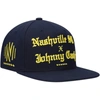 Mitchell & Ness Men's  Navy Nashville Sc X Johnny Cash Snapback Adjustable Hat In Navy