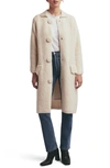 Favorite Daughter The Crochet Wool Blend Coat In Ivory
