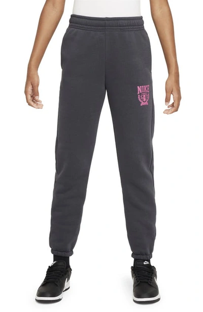 Nike Sportswear Big Kids' (girls') Oversized Fleece Pants In Grey