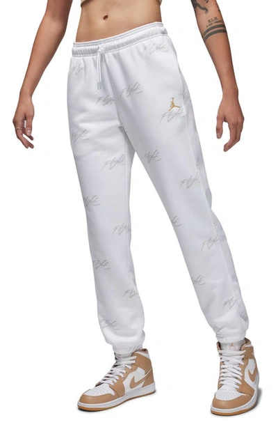 Jordan Brooklyn Heroes Fleece Sweatpants In White