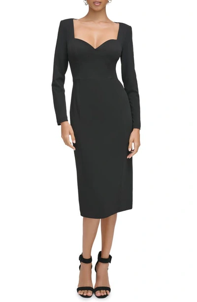Calvin Klein Women's Long-sleeve Sheath Dress In Black