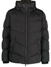 Woolrich Padded Hooded Jacket In Black