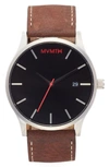 MVMT THE CLASSIC LEATHER STRAP WATCH, 45MM (NORDSTROM EXCLUSIVE),MVMT136