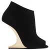 GIUSEPPE ZANOTTI GIUSEPPE ZANOTTI - BLACK SUEDE BOOT WITH 'SCULPTED' HEEL PICARD GOLD,I77005900109