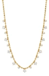 Nadri Twilight Cubic Zirconia Shaky Ball Chain Necklace In Gold