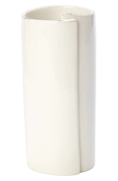 Vietri Lastra Stoneware Large Vase In White