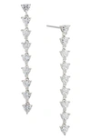 NADRI GWEN CUBIC ZIRCONIA LINEAR DROP EARRINGS