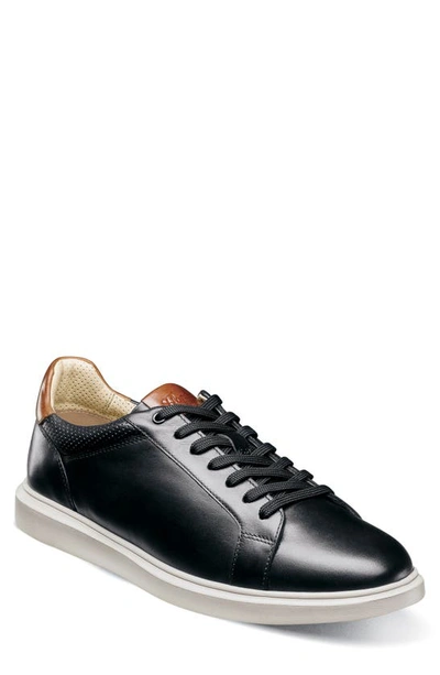 Florsheim Wide Width Social Lace To Toe Sneaker In Black