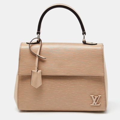 Pre-owned Louis Vuitton Dune Epi Leather Cluny Bb Bag In Beige