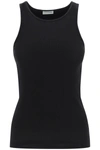 By Malene Birger Ribbed Organic Cotton Tank Top In Black