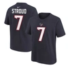 Nike Little Boys And Girls  C.j. Stroud Navy Houston Texans Player Name And Number T-shirt In Navy