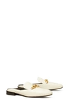 Tory Burch Jessa Leather Horsebit Backless Loafers In Light Cream