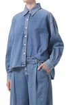 AGOLDE AIDEN HIGH-LOW DENIM SHIRT