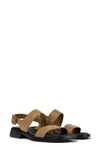 Camper Edy Double Strap Sandals In Medium Brown