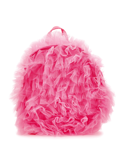 Monnalisa Kids'   Tulle Ruffles Backpack In Pink