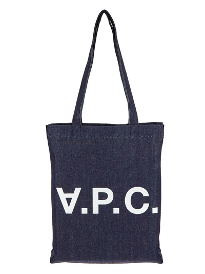 Apc Laure Tote Bag In Blue