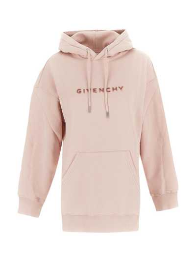Givenchy Oversize Logo Patch Hoodie In Pink